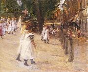 Max Liebermann On the Way to School in Edam Spain oil painting reproduction